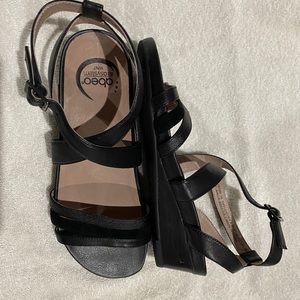 Abeo shoes in excellent condition. Black sandals, size 7, with small heel.